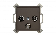 ТВ-розетка проходная TV/SAT/R Liregus Retro коричневый омбре 29-031 3