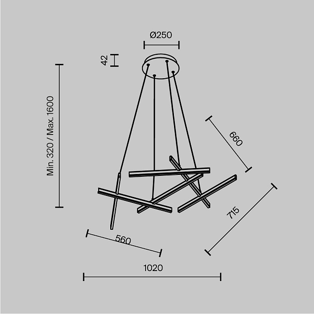 Подвесной светодиодный светильник Maytoni Line MOD016PL-L80BK изображение 2 Подвесной светодиодный светильник Maytoni Line MOD016PL-L80BK Фото № 2