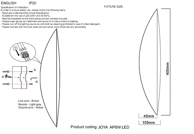 Бра Crystal Lux JOYA AP6W LED SL Фото № 2