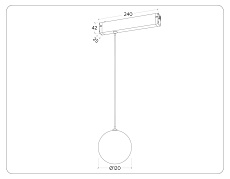 Трековый светодиодный светильник Ambrella Light Track System Magnetic 220V GL1441 2