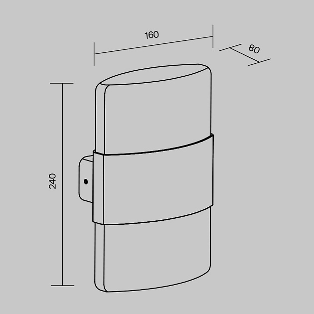 Уличный настенный светодиодный светильник Maytoni Rom O442WL-L12GF3K Фото № 2