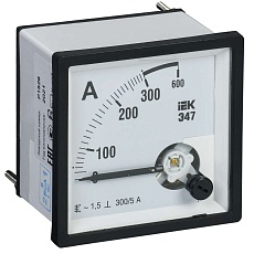 Амперметр аналоговый Э47 300/5А класс точности 1,5 96х96мм IEK IPA20-6-0300-E
