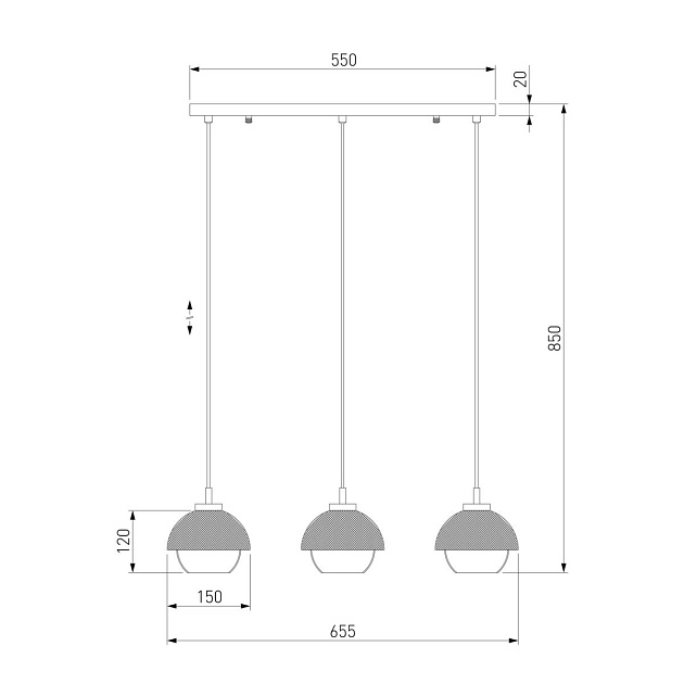 Подвесной светильник Eurosvet 50106/3 античная бронза/черный Фото № 2