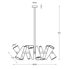 Подвесная люстра Maytoni Giro MOD095PL-10BS 1
