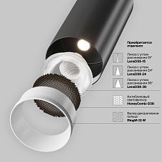 Потолочный светодиодный светильник Maytoni Technical Focus Led C056CL-L12B2.7K-W-B 2