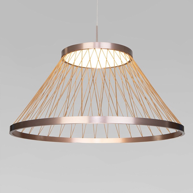 Подвесной светодиодный светильник Eurosvet Cesta 40017/1 LED коричневый изображение 4 Подвесной светодиодный светильник Eurosvet Cesta 40017/1 LED коричневый Фото № 4