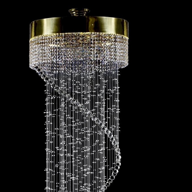 Каскадная люстра Artglass Spiral 600X2500 Chaos CE Фото № 4