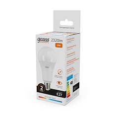 Лампа светодиодная Gauss E27 30W 3000K матовая 73219 1