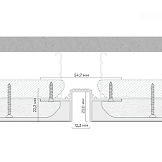 Разделительный профиль FerGipps белый РП 12 УТ000002371 1