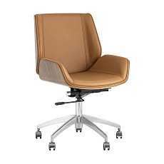 Кресло руководителя TopChairs Crown коричневое B1707 270-09