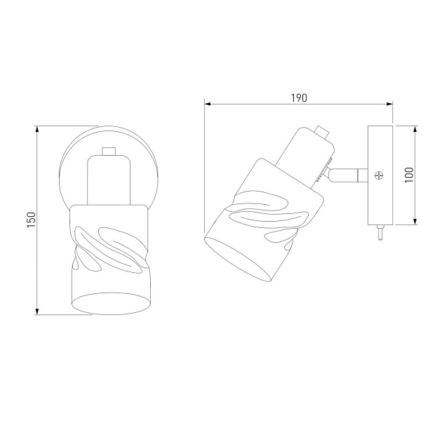 Спот Eurosvet Ansa 20120/1 чёрный жемчуг изображение 2 Спот Eurosvet Ansa 20120/1 чёрный жемчуг Фото № 2