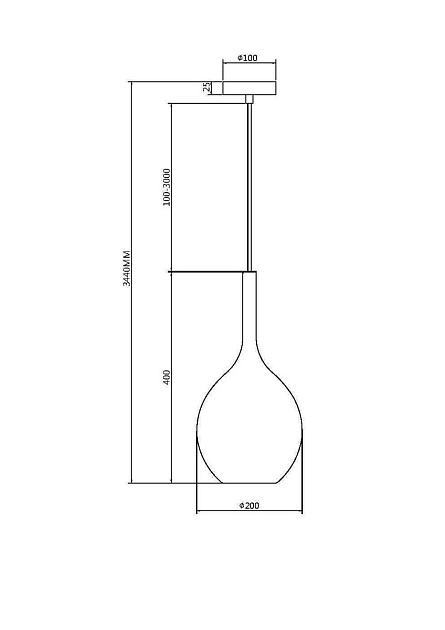 Подвесной светильник Maytoni Duality MOD271PL-01B3 Фото № 2