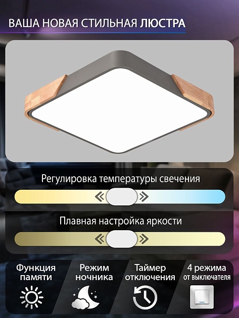 Потолочный светодиодный светильник Natali Kovaltseva LED LAMPS 81412 Фото № 2