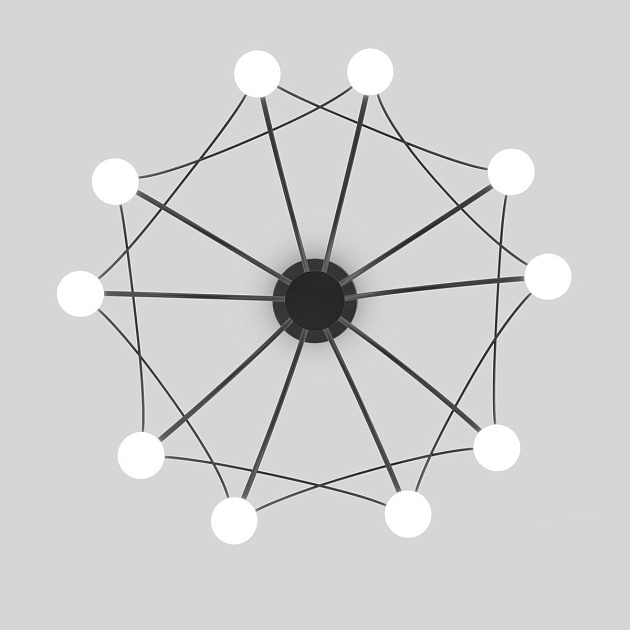 Подвесная светодиодная люстра Eurosvet Ragno 90034/10 LED черный Фото № 3