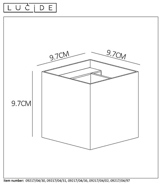 Настенный светильник Lucide Xio 09217/04/02 изображение 4 Настенный светильник Lucide Xio 09217/04/02 Фото № 4