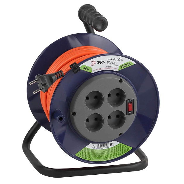 Удлинитель силовой ЭРА RPx-4s-2x1.0-40m Б0043051 изображение 1 Удлинитель силовой ЭРА RPx-4s-2x1.0-40m Б0043051 Фото № 1