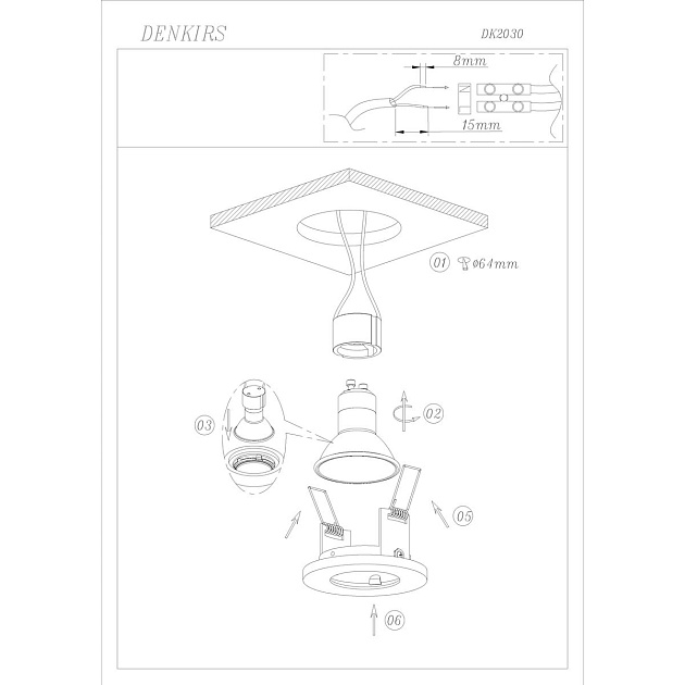 Встраиваемый светильник Denkirs Voens DK2030-WH Фото № 2