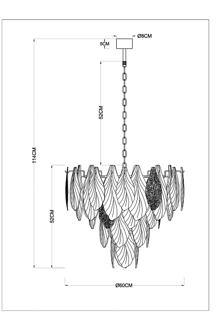 Подвесная люстра Arte Lamp Felicita A4080LM-12GO Фото № 2