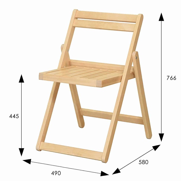 Складной стул Мебелик Массив 008436 изображение 3 Складной стул Мебелик Массив 008436 Фото № 3