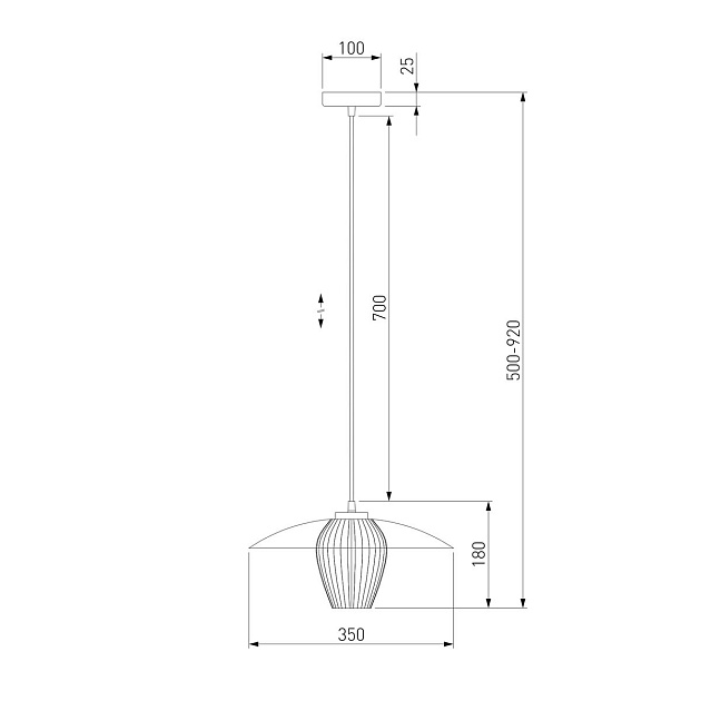 Подвесной светильник Eurosvet Kamari 50259/1 белый/прозрачный Фото № 2