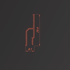 Стеновой профиль Flexy для натяжных потолков 8187 KLASSIKA 105 1