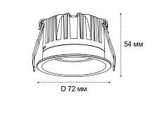 Встраиваемый светодиодный светильник Italline IT08-8035 gold 3000K 1