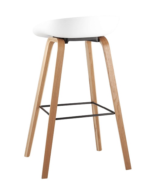 Барный стул Stool Group LIBRA белый деревян. ножки 8319 WHITE изображение 4 Барный стул Stool Group LIBRA белый деревян. ножки 8319 WHITE Фото № 4