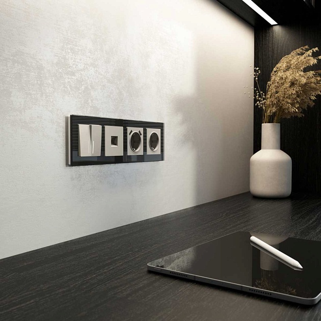 Выключатель двухклавишный с подсветкой (дымчатый) W1220104/ a069457 изображение 3 Выключатель двухклавишный с подсветкой (дымчатый) W1220104/ a069457 Фото № 3