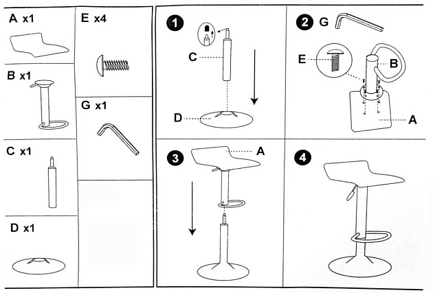 Барный стул Woodville Roxy 1424 Фото № 2