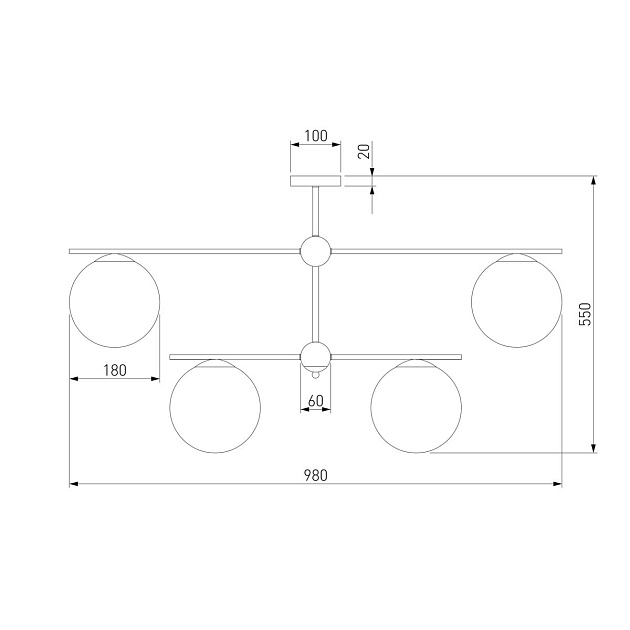 Подвесная люстра Eurosvet Marbella 60147/6 латунь Фото № 2