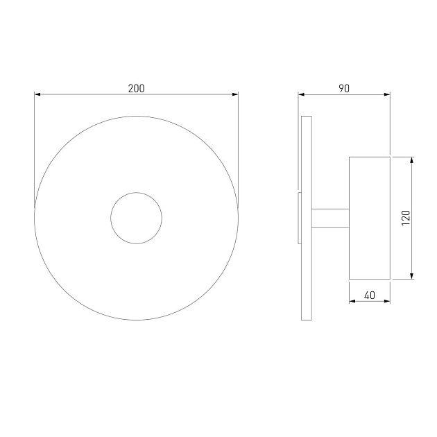 Настенный светодиодный светильник Eurosvet Thasos 40340 Led черный Фото № 2