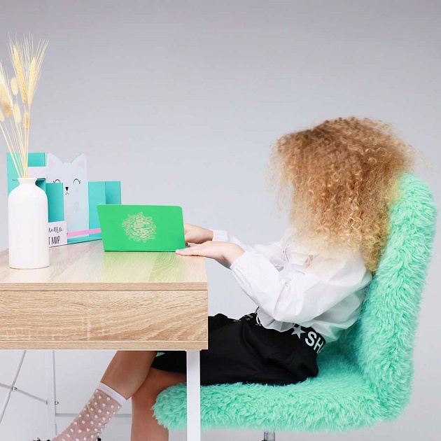 Детское кресло AksHome Fluffy мятный, искусственный мех 86384 Фото № 15