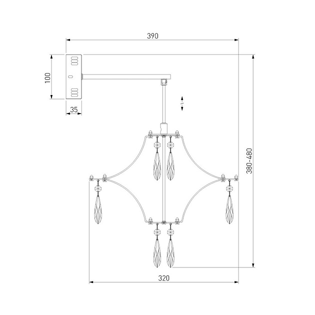 Настенный светодиодный светильник Bogates Tense 442/1 Фото № 2