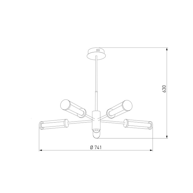 Подвесная светодиодная люстра Eurosvet Stark 50386/5 LED Фото № 2