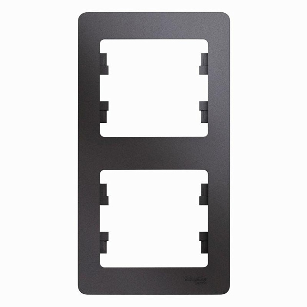 Рамка 2-постовая Systeme Electric Glossa графит GSL001306 Фото № 1