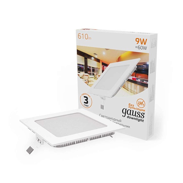 Встраиваемый светодиодный светильник Gauss 940111109 Фото № 5