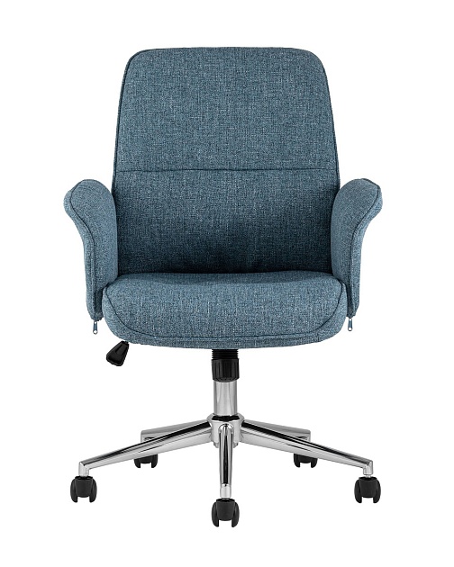 Кресло руководителя Stool Group Simona голубой THOMASINA TWEED BLUE Фото № 7