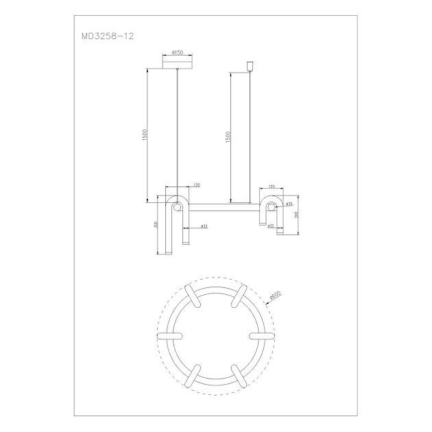 Подвесная светодиодная люстра Arte Lamp Warhol A3258LM-30BK Фото № 2