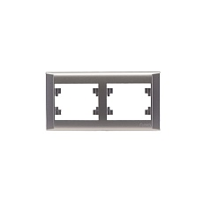 Рамка Makel 2-м Defne горизонт. серебр. 42065702