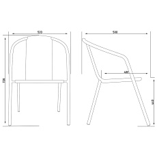 Садовое кресло AksHome Verona PE, иск.роттанг-черный/сталь-черная 94002 1