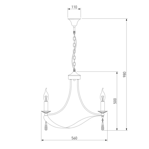 Подвесная люстра Eurosvet 60064/5 хром Фото № 2