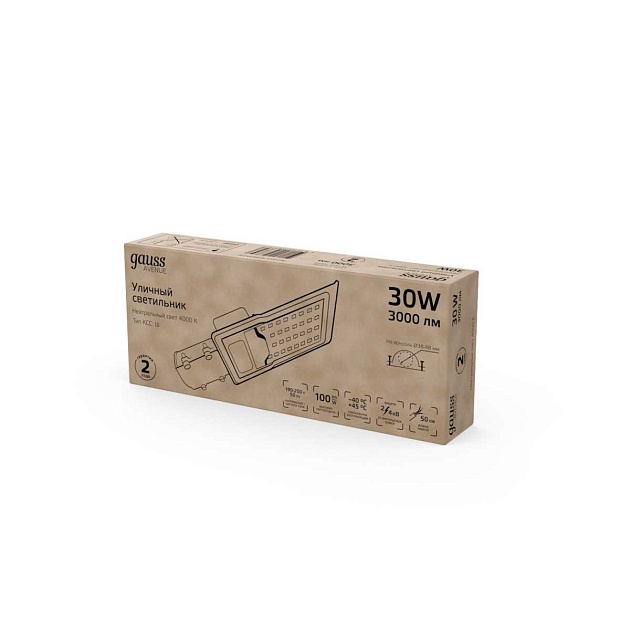 Уличный светодиодный светильник Gauss 629534230 изображение 3 Уличный светодиодный светильник Gauss 629534230 Фото № 3