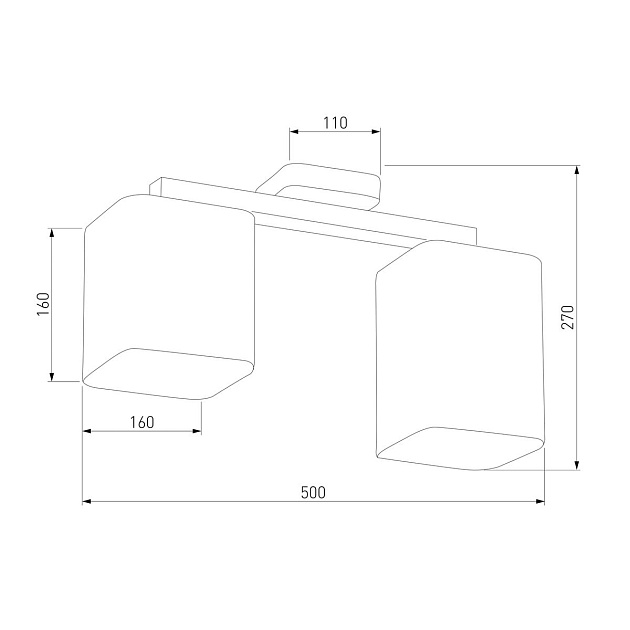 Потолочная люстра TK Lighting 4162 Tora White Фото № 2