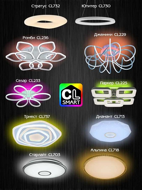 Потолочный светодиодный светильник Citilux Триест Смарт CL737A100E Фото № 31