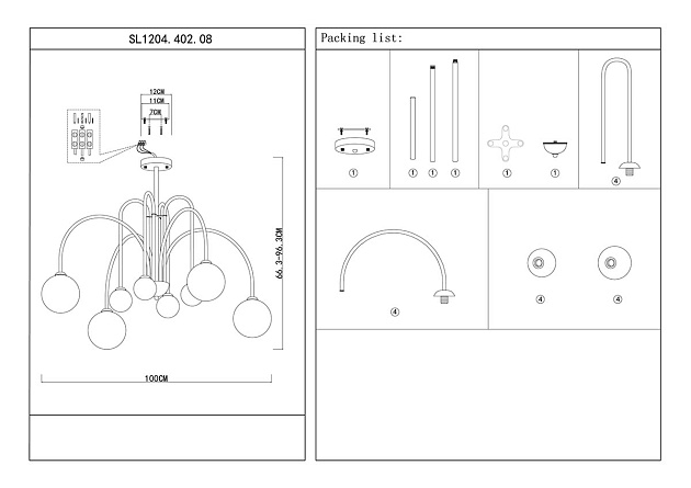 Потолочная люстра ST Luce Jineto SL1204.402.08 Фото № 2