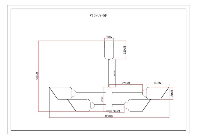 Потолочная люстра Moderli Avery V10807-8P Фото № 2