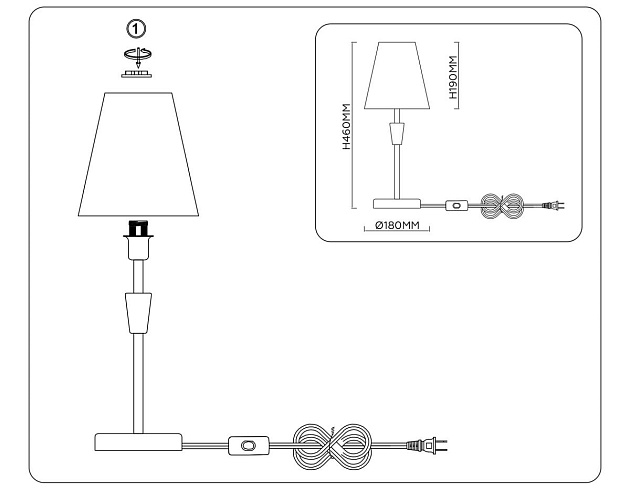 Настольная лампа Ambrella light High light LH75057 Фото № 7