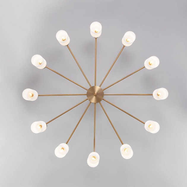 Потолочная люстра Eurosvet Vegga 70160/12 латунь Smart изображение 3 Потолочная люстра Eurosvet Vegga 70160/12 латунь Smart Фото № 3