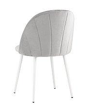 Кухонный стул Stool Group Логан велюр светло-серый белые ножки AV 413-B24-02 4