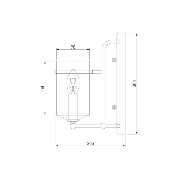 Бра Eurosvet 60040/1 античная бронза Фото № 2